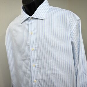 Brooks Brothers Dress Shirt Striped Non-Iron Long Sleeve Mens Size 18-34 2XL